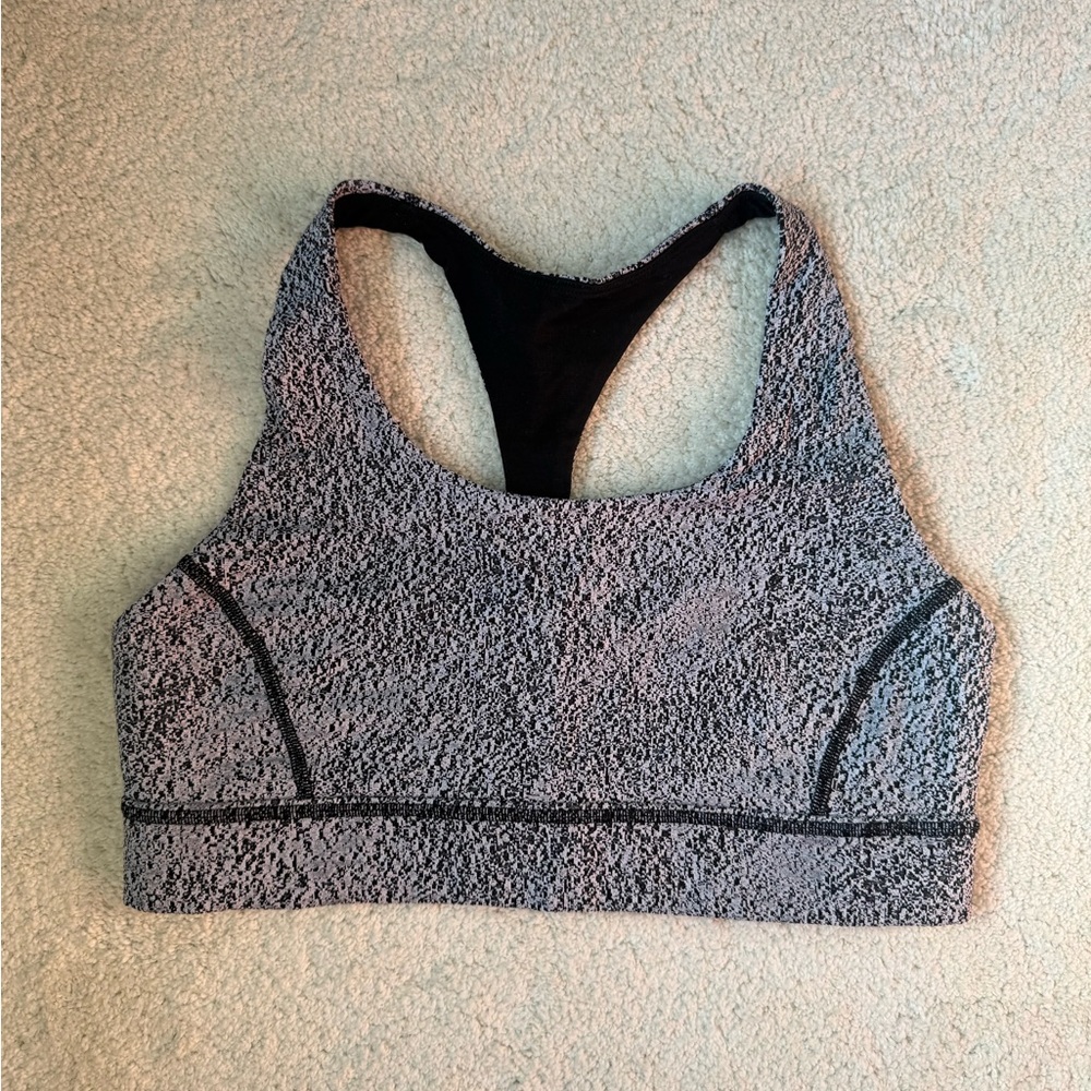 Lululemon Athletica Textured Black and Gray Sports Bra